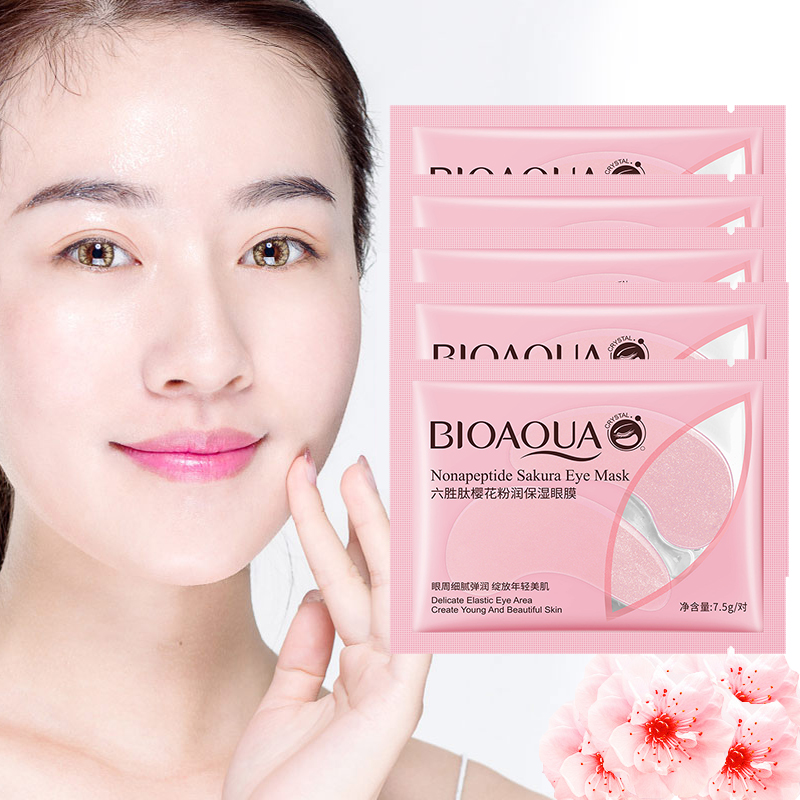 Collagen Sheet Mask - 10Pcs = 5 Pasang Nonapeptide Sakura