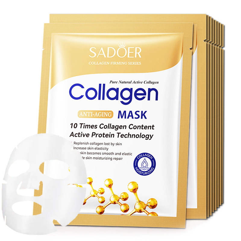 Collagen Sheet Mask - 10 Buah Masker Wajah Kolagen Anti