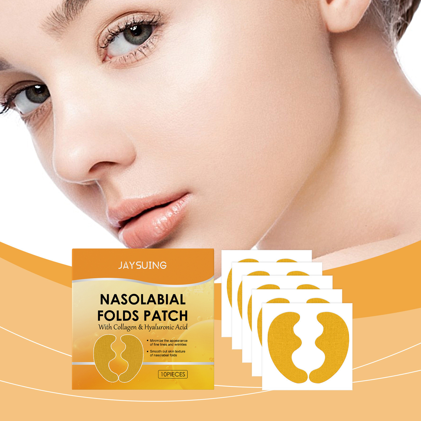 Collagen Sheet Mask - Patch Penghilang Kerutan Hyaluronic untuk Lipatan