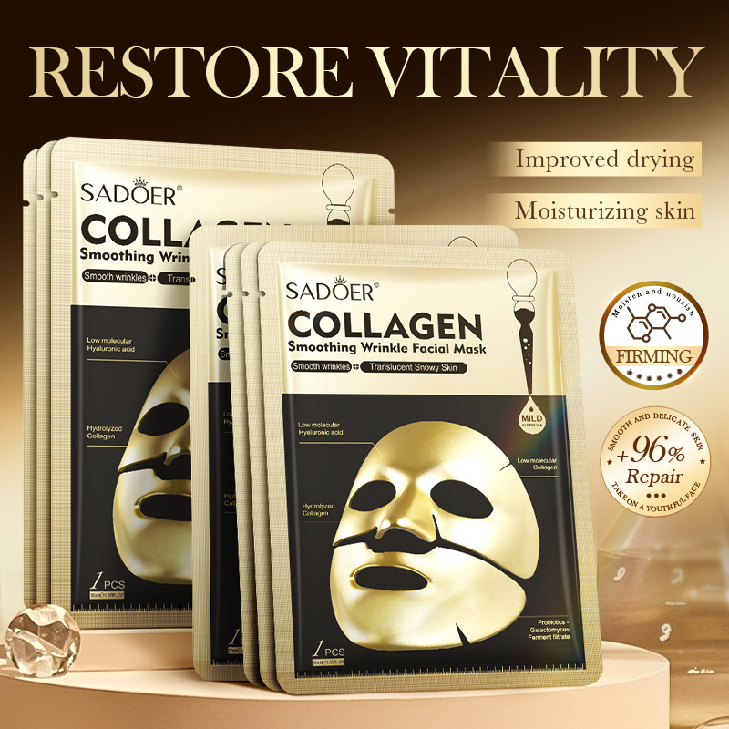 Masker Wajah Kolagen Emas SADO - Collagen Sheet Mask ulasan dan harga