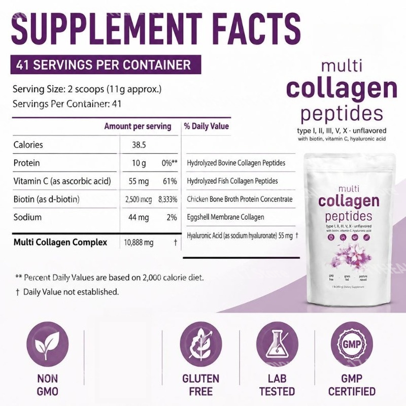 Bubuk Multi Kolagen Peptida Ti - Vitamin C Powder ulasan dan harga
