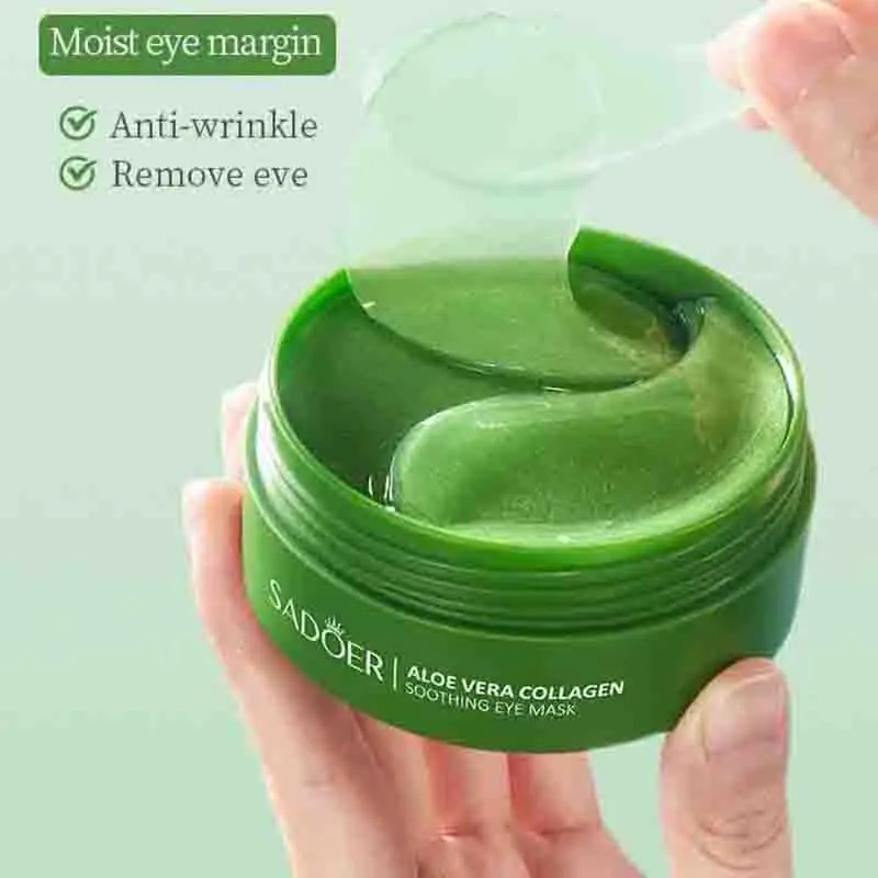 Masker mata kolagen Aloe Vera, - Collagen Sheet Mask ulasan dan harga