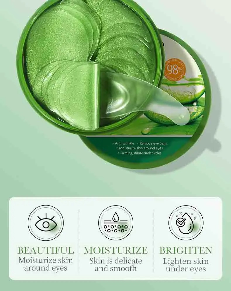 Masker mata kolagen Aloe Vera, - Collagen Sheet Mask ulasan dan harga