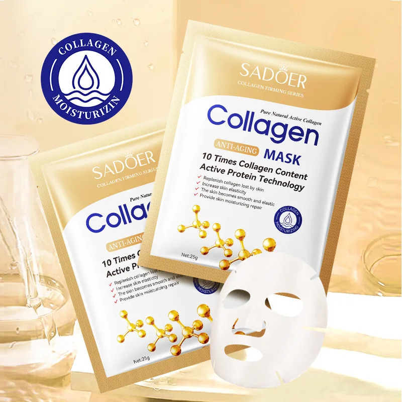 10 buah Masker Lembar Wajah Ko - Collagen Sheet Mask ulasan dan harga
