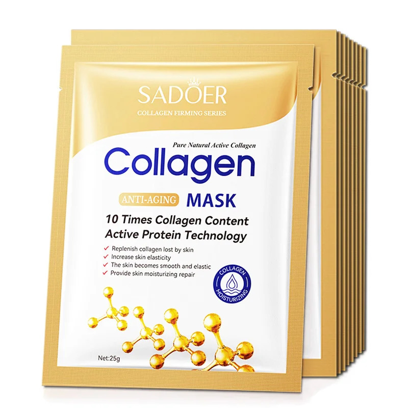 10 buah Masker Lembar Wajah Ko - Collagen Sheet Mask ulasan dan harga