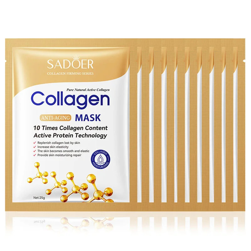 10 buah Masker Lembar Wajah Ko - Collagen Sheet Mask ulasan dan harga